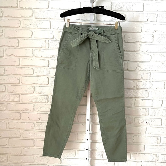Vineyard Vines Olive Green Tie Waist Utility Pants Size 0 - Picture 1 of 3